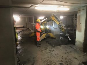 Using a Brokk Demolition Bot on-site