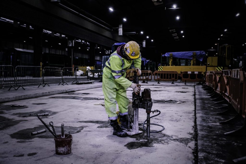Concrete Drilling a Concrete Floor