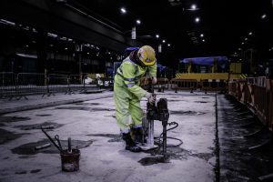 Concrete Drilling a Concrete Floor